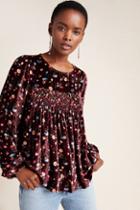 Seen Worn Kept Ainsley Floral Velvet Blouse