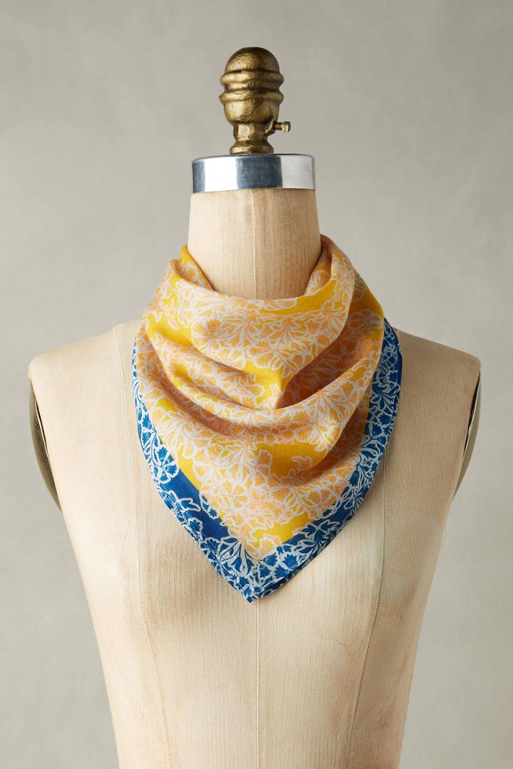 Anthropologie Floral-border Bandana