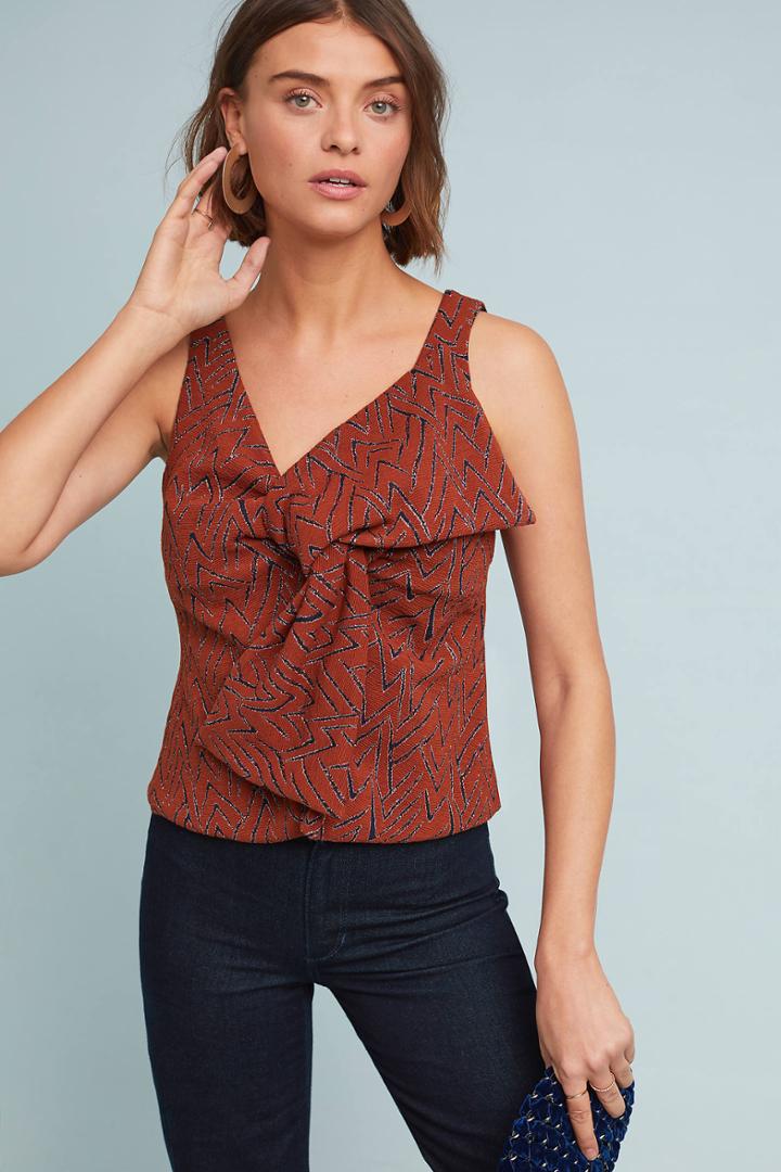 Eva Franco Sleeveless Chevron Top