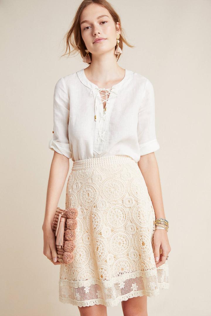 Maeve Anika Lace A-line Skirt