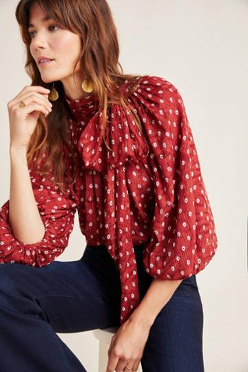 La Vie By Rebecca Taylor Bette Tie-neck Blouse