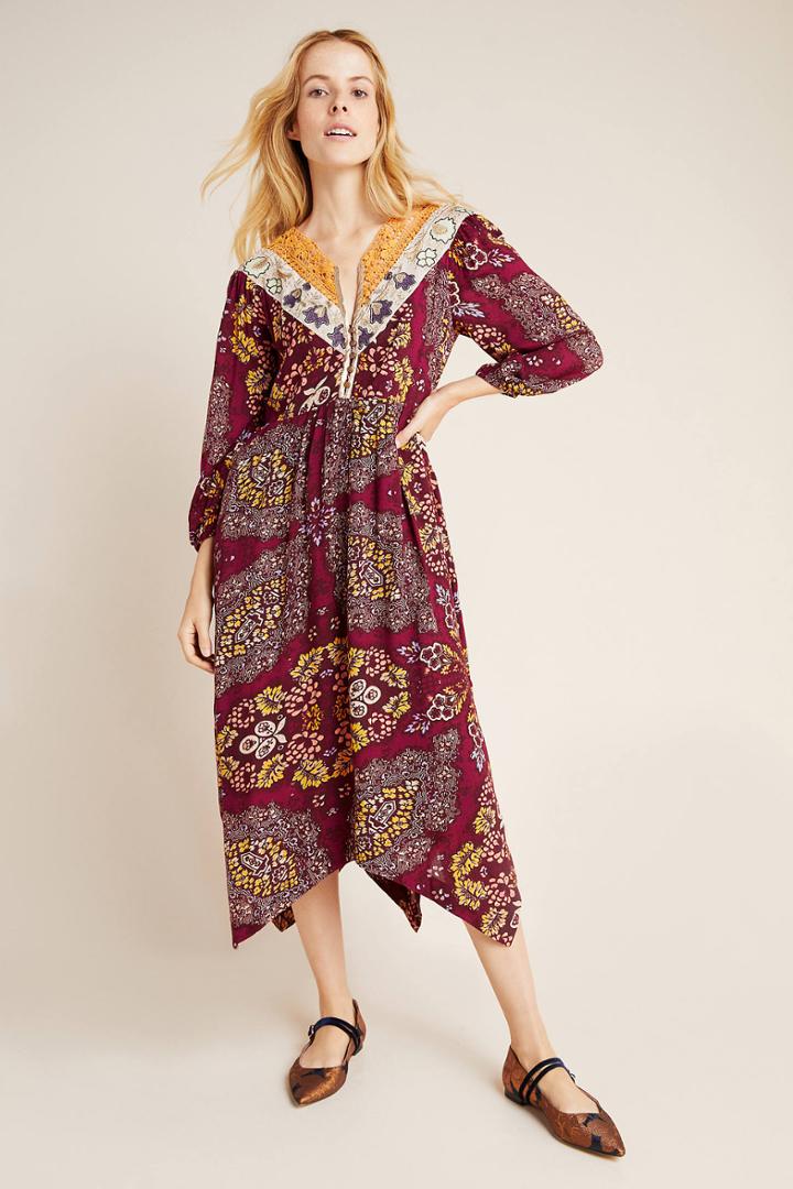 Maeve Meredith Embroidered Maxi Dress