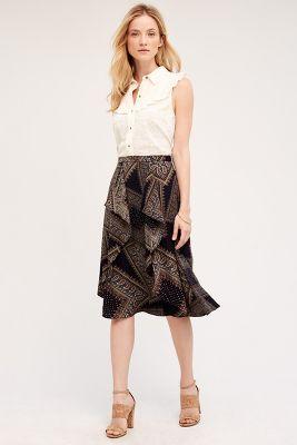 Eva Franco Cachemire Printed Skirt