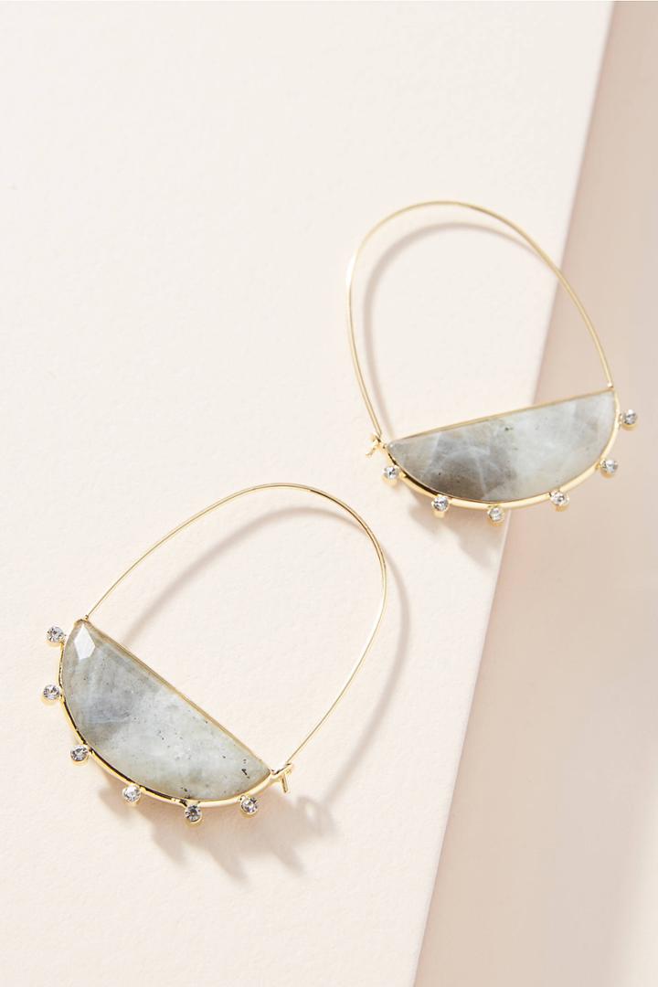 Anthropologie Farin Crescent Hoop Earrings
