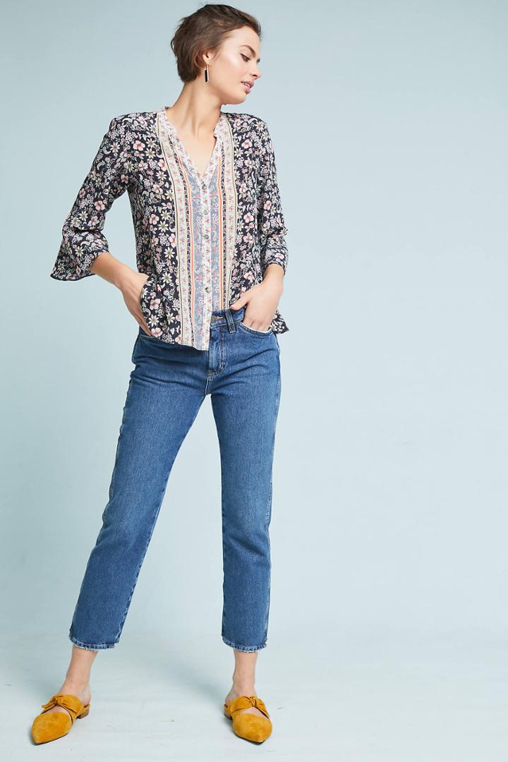 Kachel Kaia Printed Silk Top