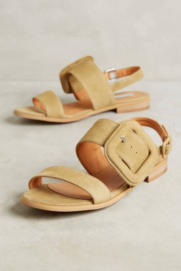 Elysess Suede Khaki Sandals