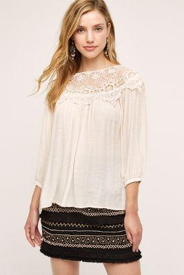 Champagne & Strawberry Moliet Lace Top