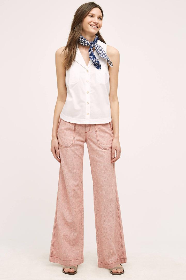 Pilcro Linen Wide-legs