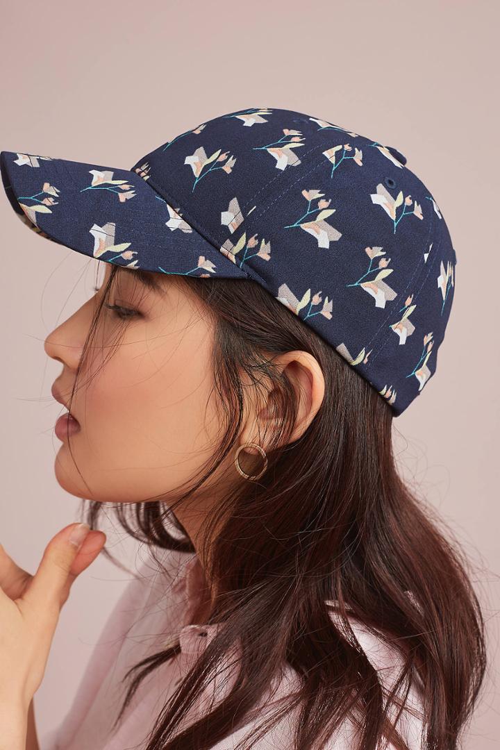 Anthropologie Geometric Florals Baseball Cap