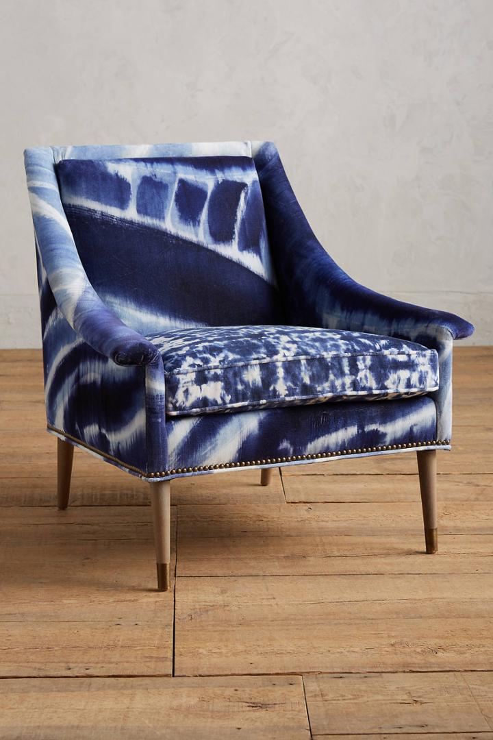Anthropologie Shibori-printed Tillie Armchair