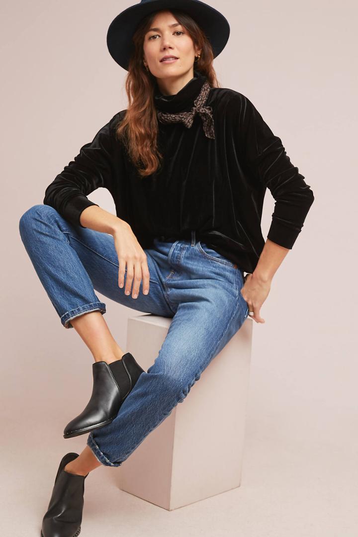 Moulinette Soeurs Velour Turtleneck