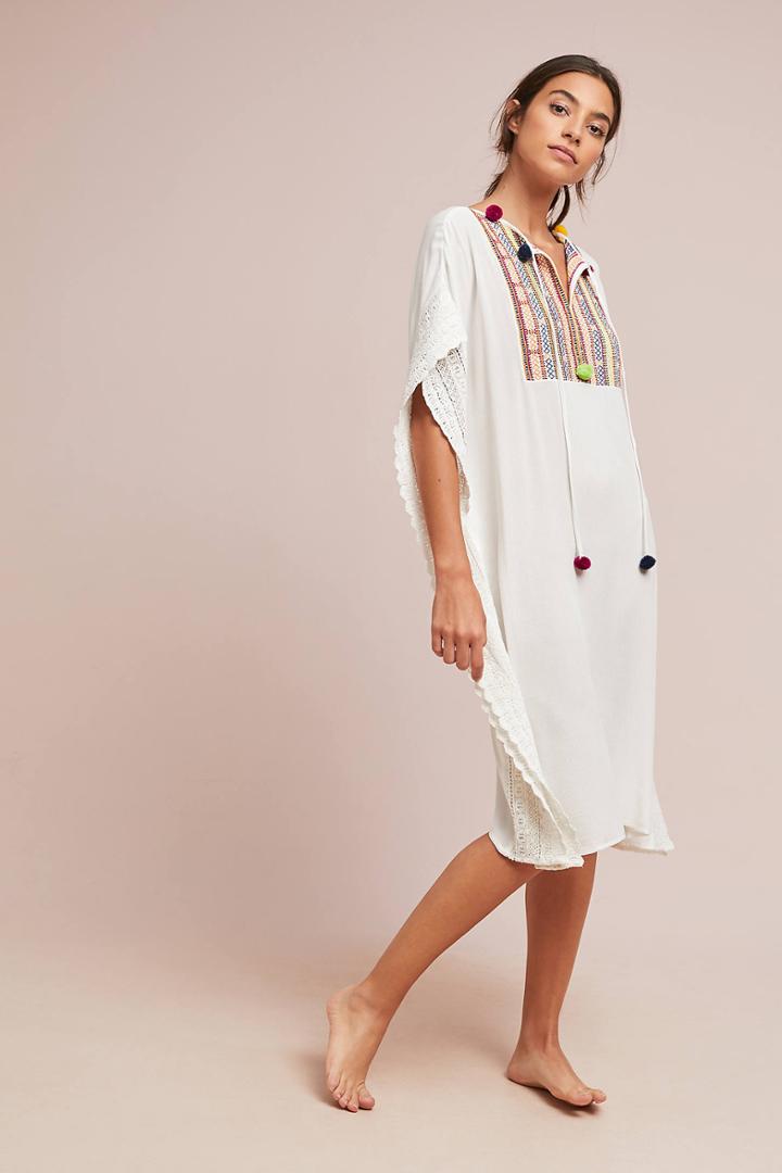 Anthropologie Bilson Embroidered Caftan