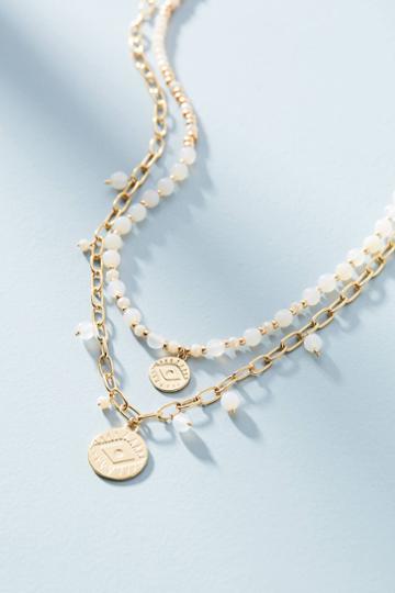 Tess + Tricia Spirit Eye 24k Gold-plated Layered Necklace