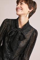 Tracy Reese Metallic Bow Blouse