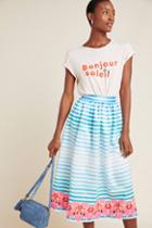 Manish Arora Seraphina Striped Midi Skirt
