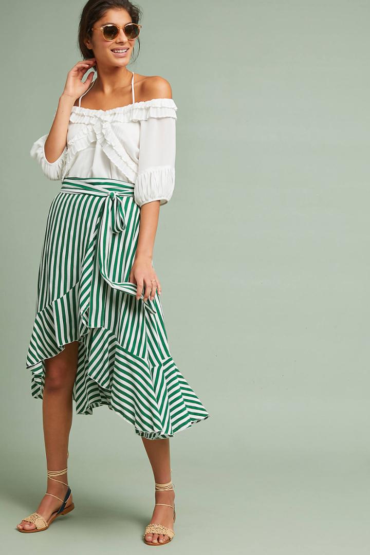 Faithfull Zeus Striped Wrap Skirt