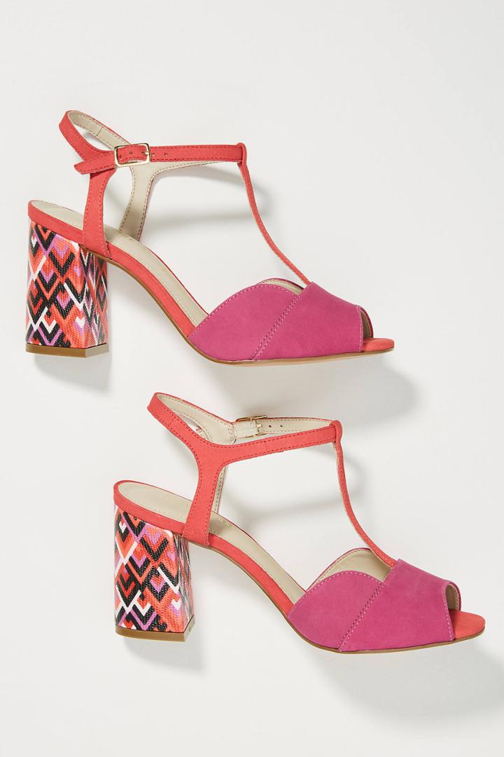 Capelli Rossi Suede T-strap Heels