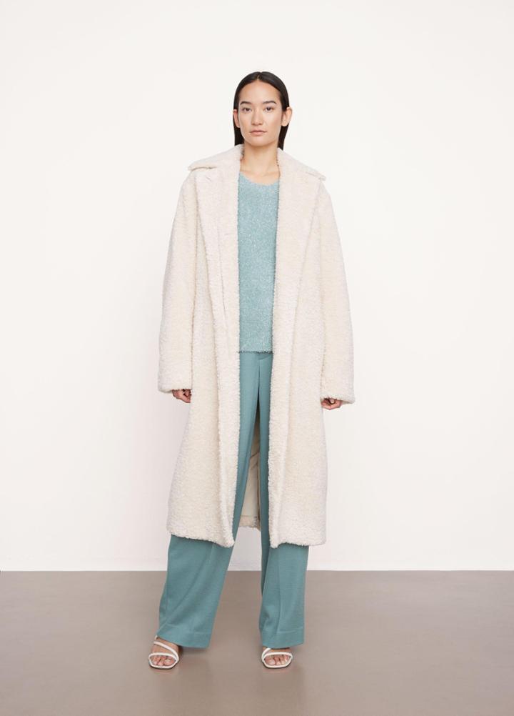 Vince Textured Faux Fur Coat