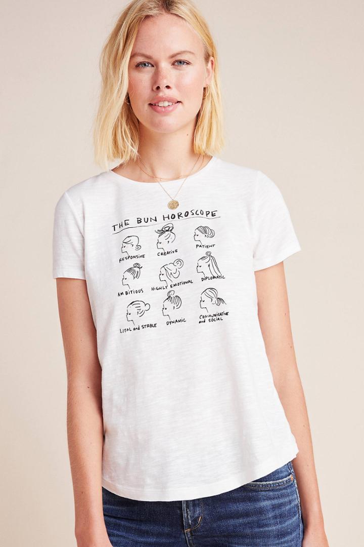 Anthropologie Bun Horoscope Graphic Tee