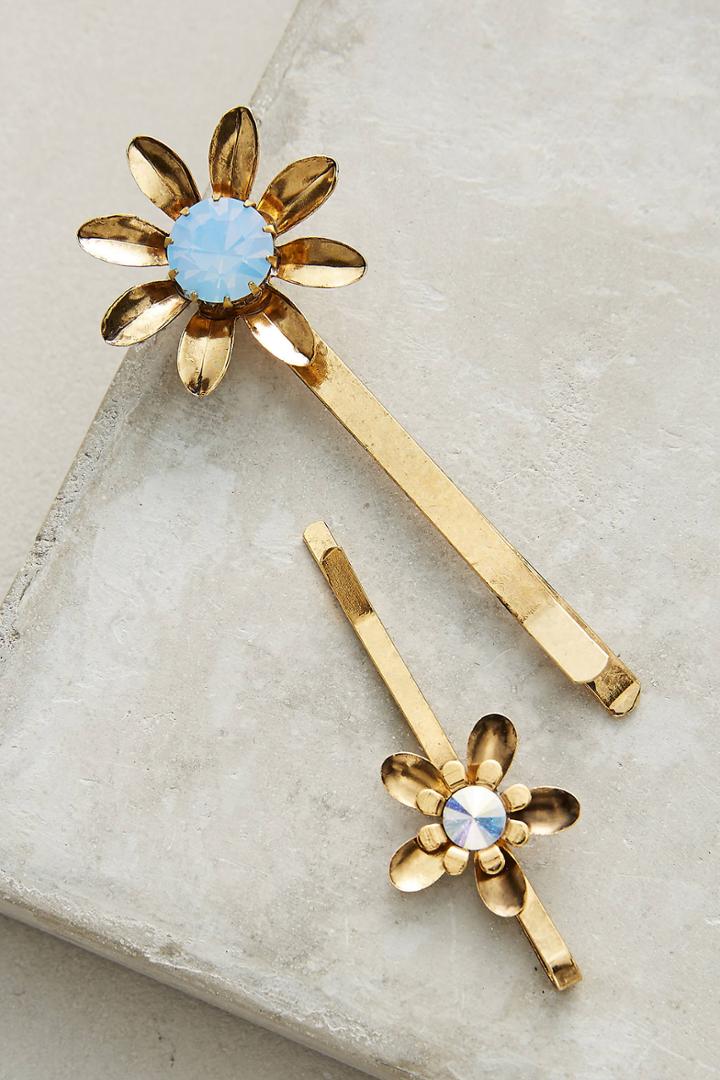 Anthropologie Daisy Bobby Pin Set