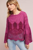 Chloe Oliver Bell-sleeve Lace Pullover