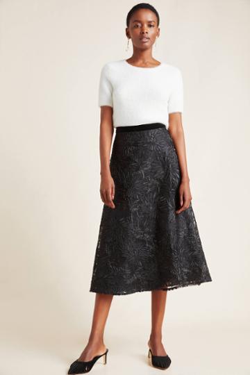 Eva Franco Suzette Textured Midi Skirt