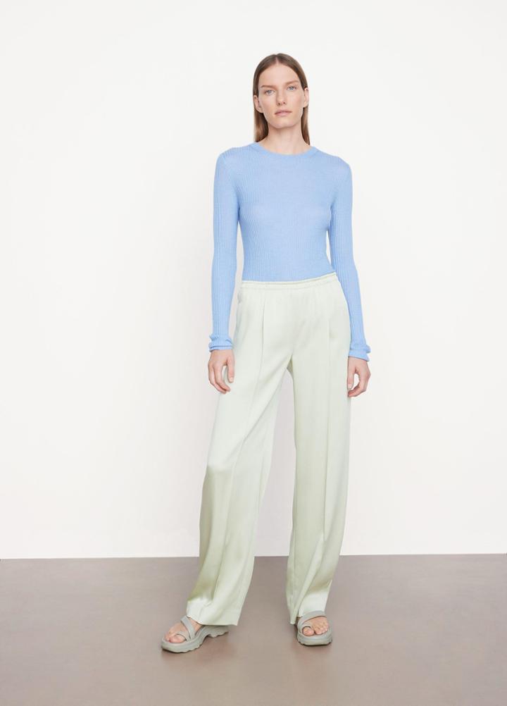 Vince Drop Waist Wide Leg Pull On Pant