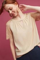 James Coviello Lace Keyhole Top