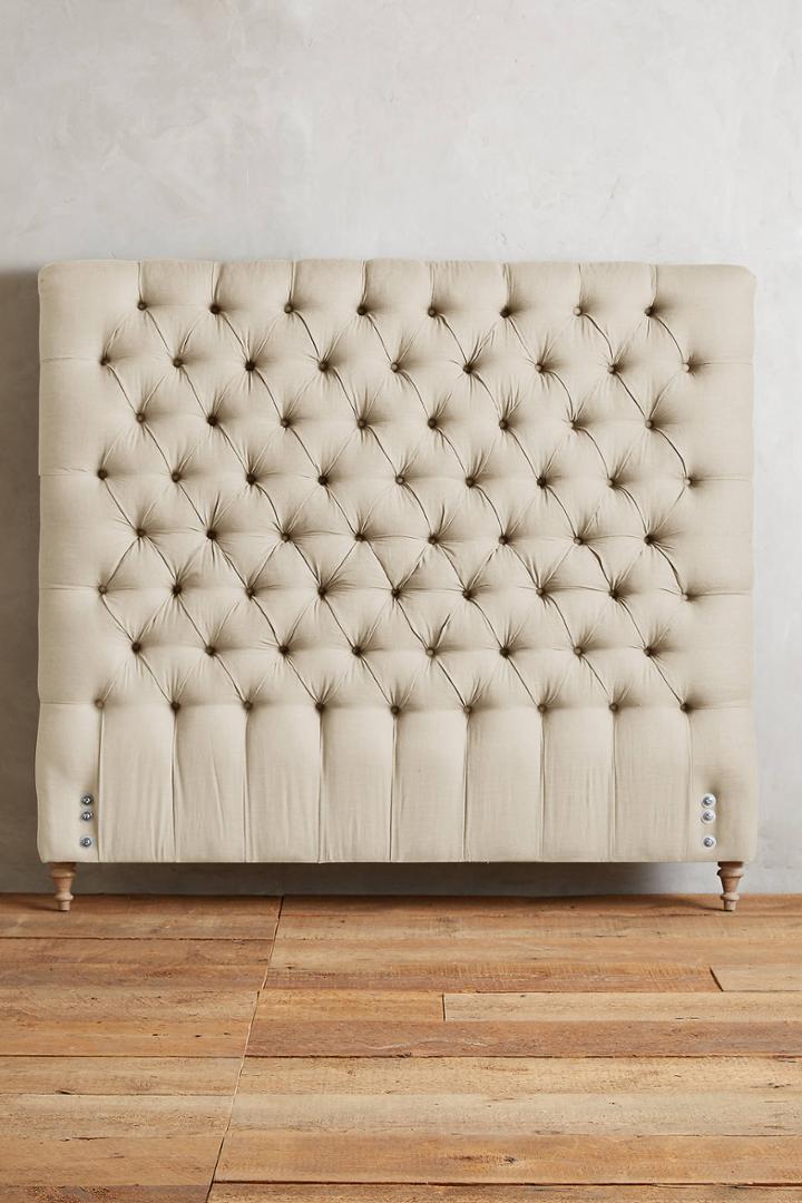 Anthropologie Linen Orianna Headboard