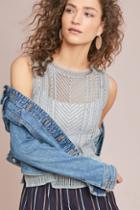 Blue Tassel Julia Crocheted Tank
