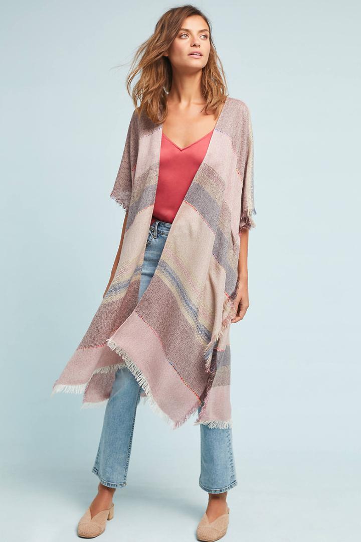 Anthropologie Cozy Striped Kimono