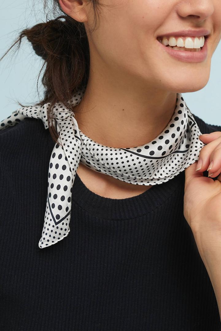 Anthropologie Mixed Polka Dot Scarf