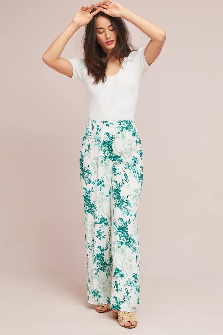 Ett:twa Floral Wide-leg Trousers