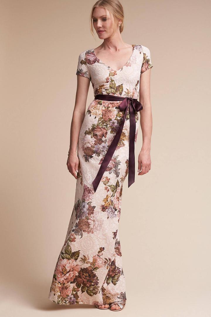 Anthropologie Claret Wedding Guest Dress
