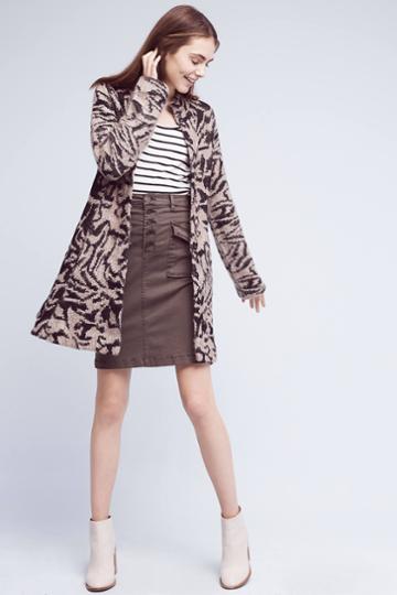 Field Flower By Wendi Reed Animal Jacquard Driving Coat