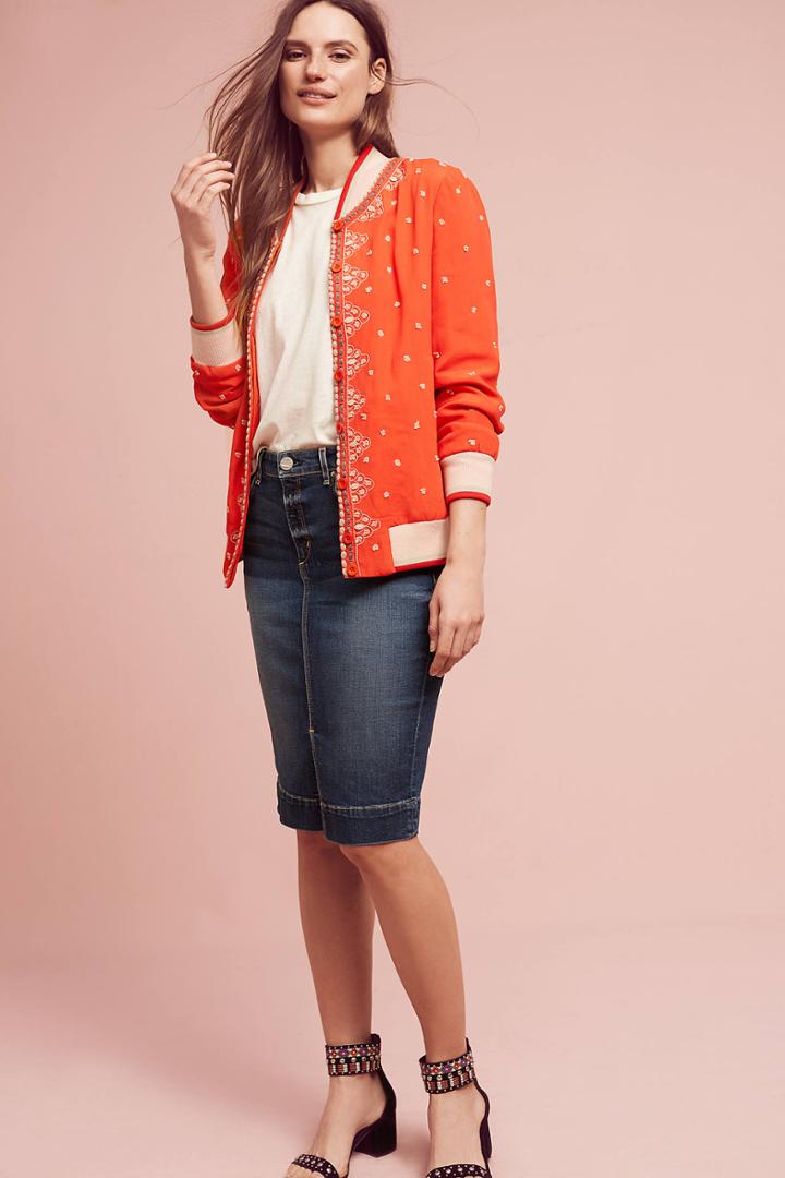 Mcguire Vintage Marino Denim Skirt