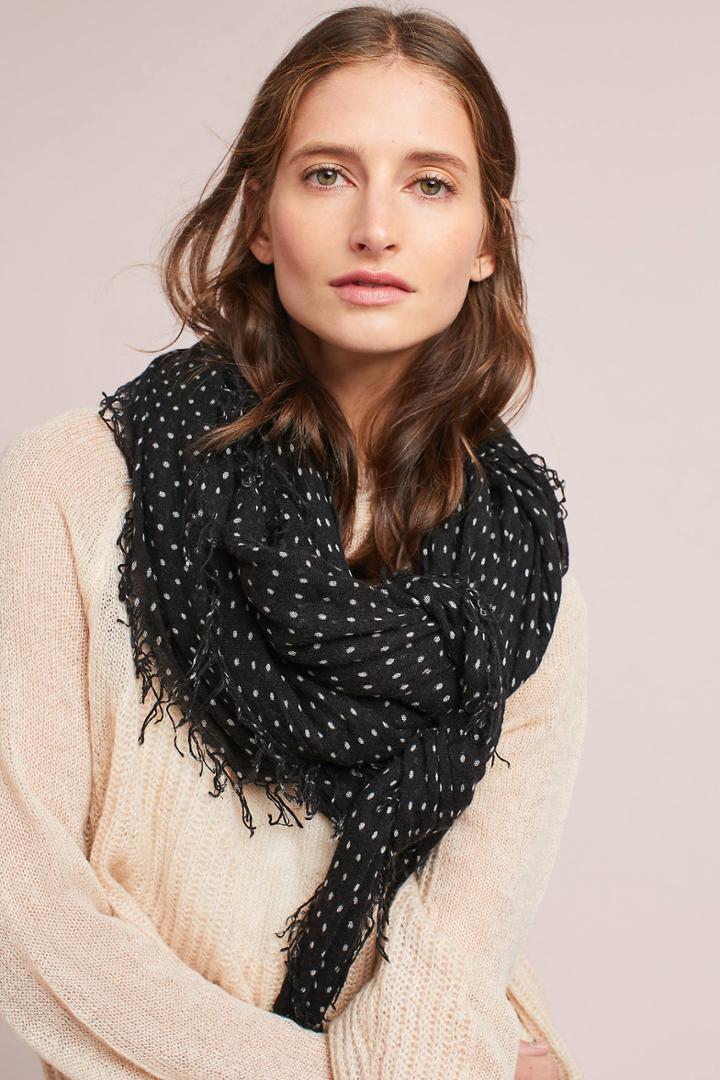 Chan Luu Polka Dot Cashmere Scarf