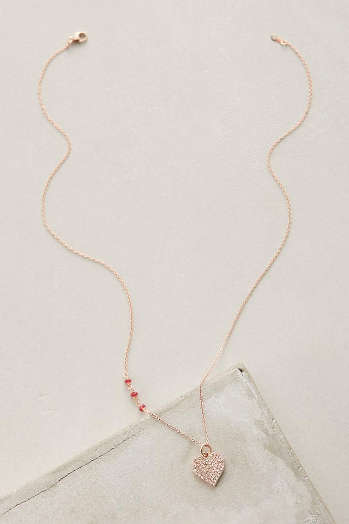 Ela Rae Ruby Heart Charm Pendant