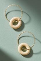 Marida Ecru Hoop Earrings