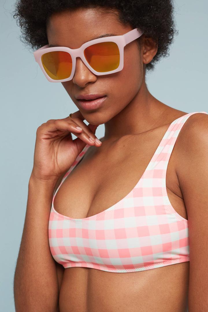 Solid & Striped Elle Plaid Bikini Bikini Top