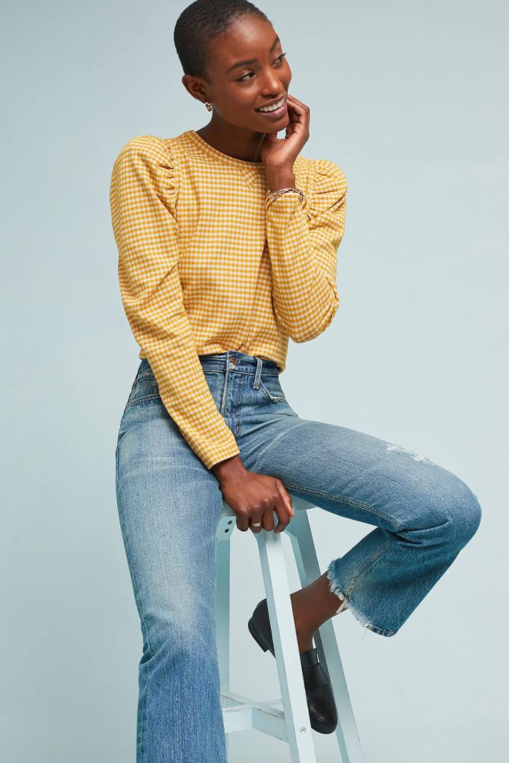 Current Air Gingham Sweatshirt