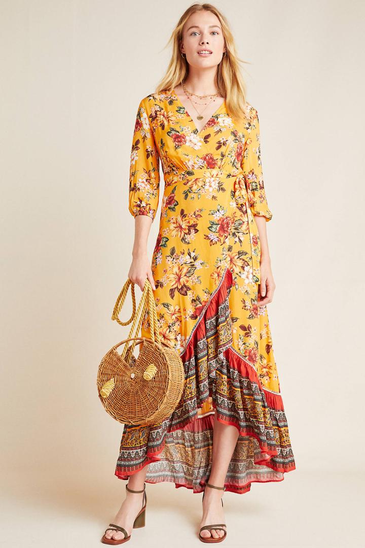 Farm Rio For Anthropologie Soigne Maxi Dress