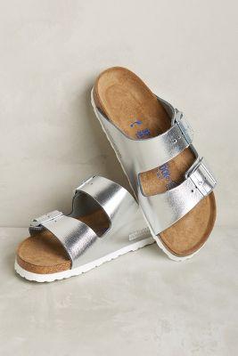 Birkenstock Arizona Slides Silver