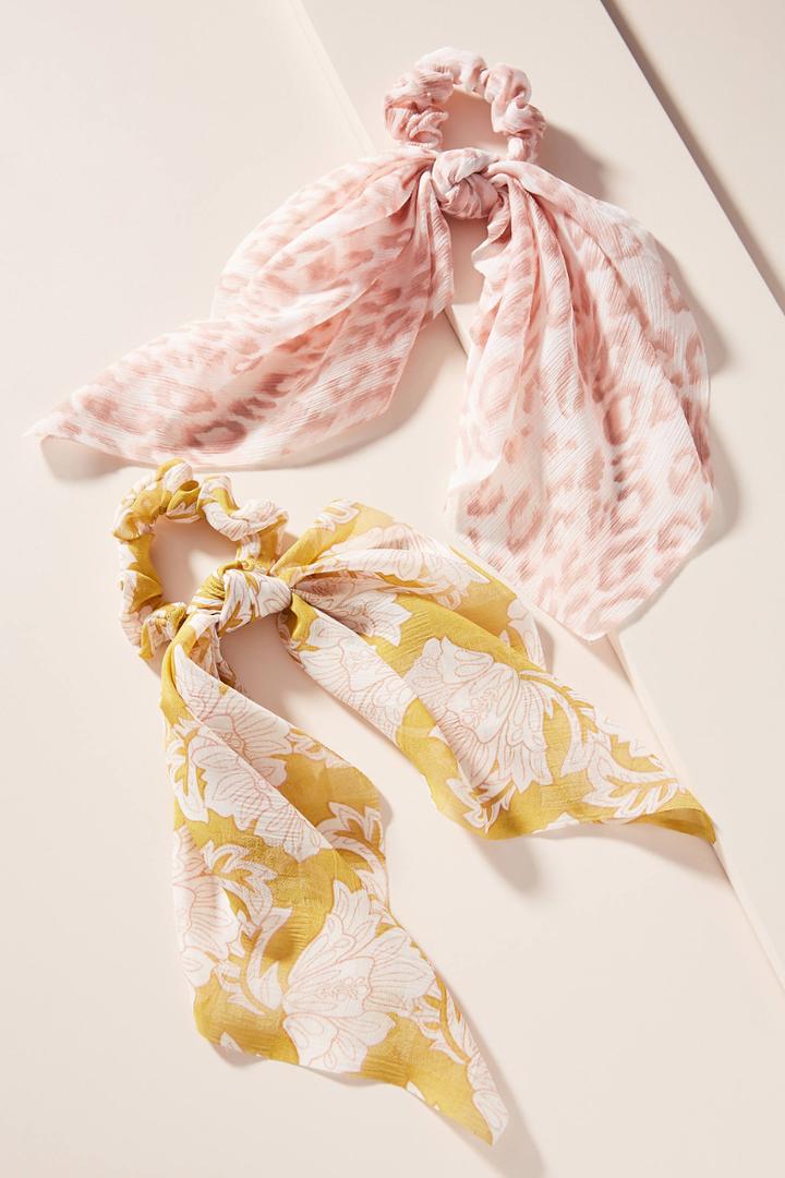 Anthropologie Summer Soiree Scarf Ponytail Holder Set