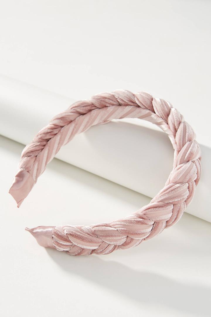 Anthropologie Braided Velvet Headband