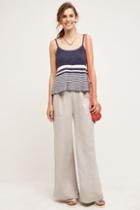 Hei Hei Fold-over Linen Wide-legs