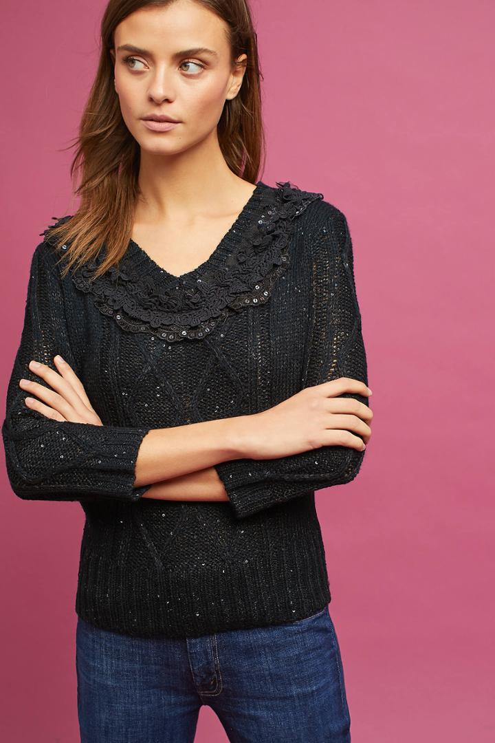 Harlyn Lace-trimmed Pullover