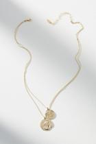 Anthropologie Lucky Penny 14k Gold-plated Necklace