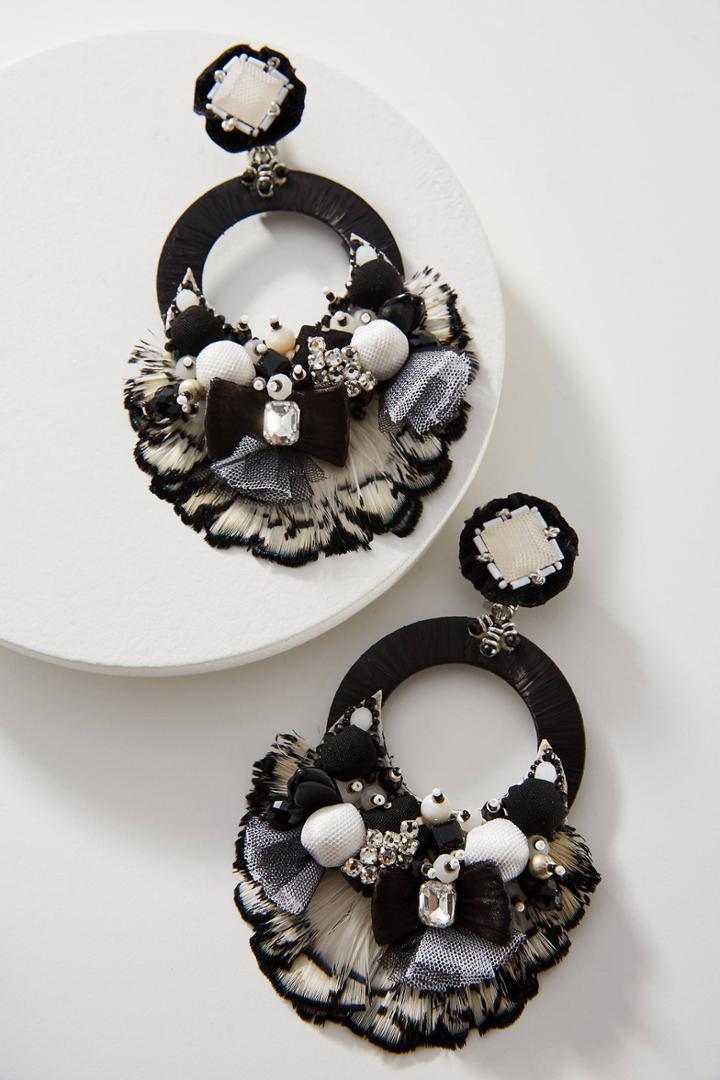 Ranjana Khan Hooped Drop Earrings