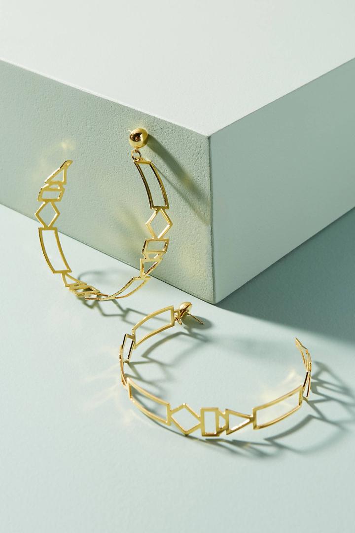 Laruicci Geographic Hoop Earrings